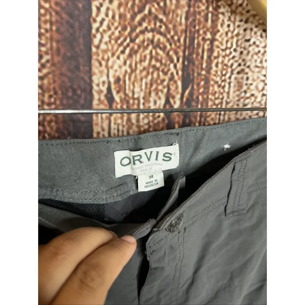Orvis Cargo Shorts Mens 38 Gray Performance Stretch